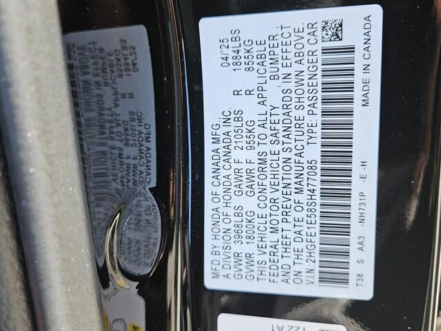 new 2025 Honda Civic Si car, priced at $30,700