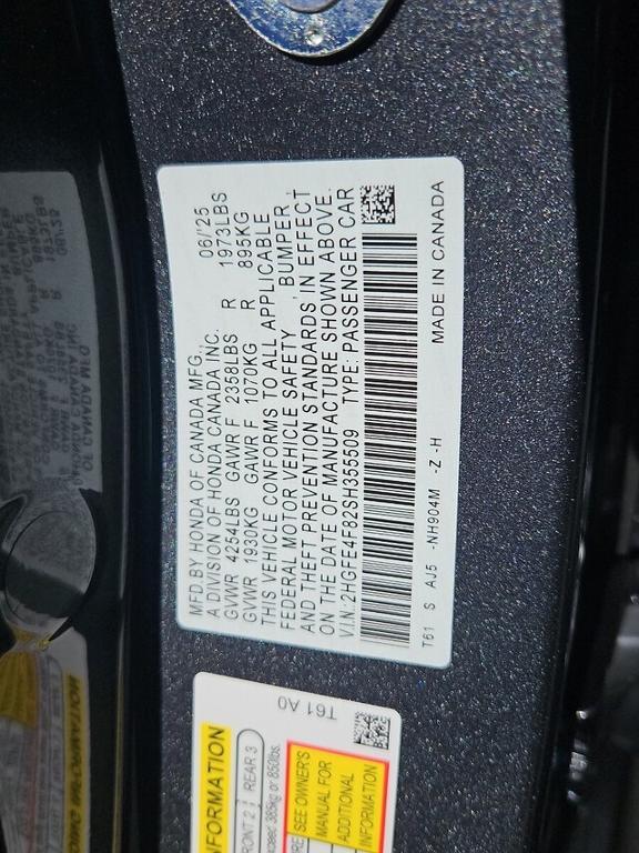 new 2025 Honda Civic Hybrid car, priced at $32,400