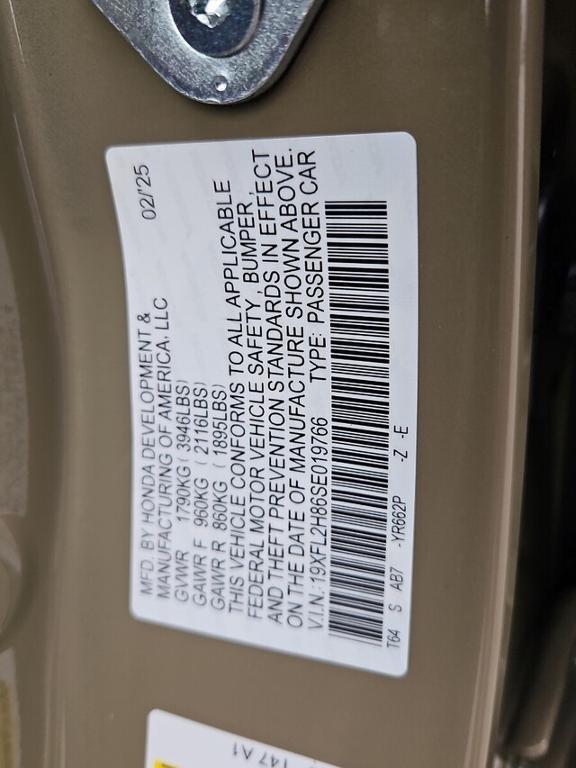 new 2025 Honda Civic car, priced at $28,355