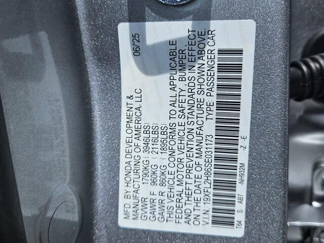 new 2025 Honda Civic car, priced at $27,900