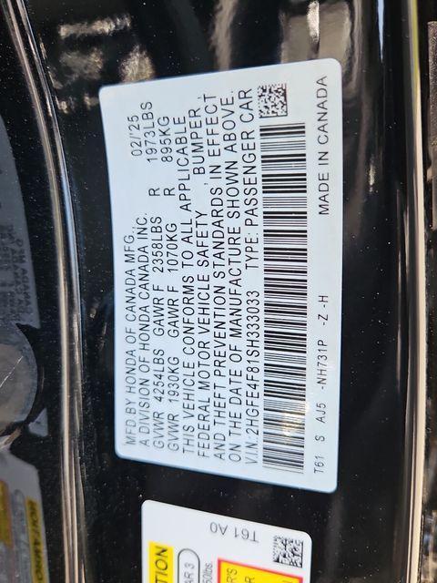new 2025 Honda Civic Hybrid car, priced at $32,400