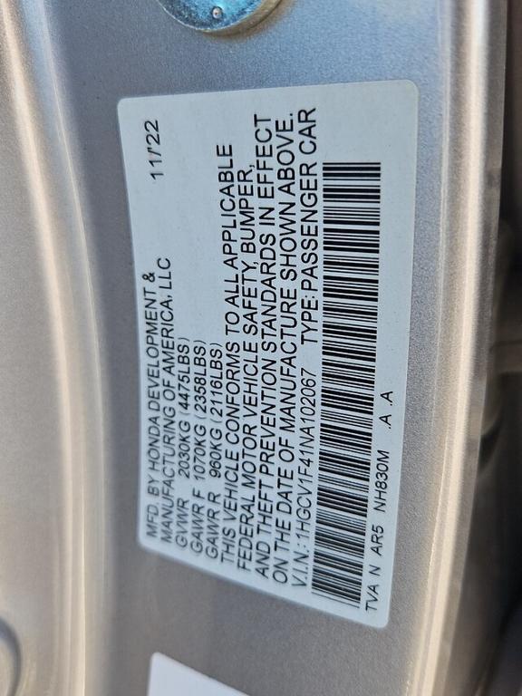used 2022 Honda Accord car, priced at $25,937