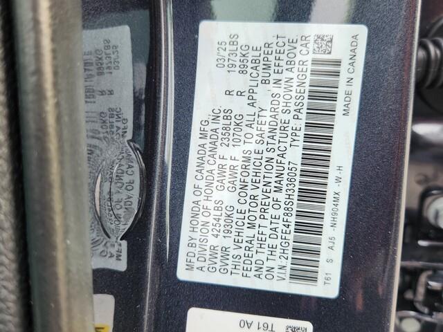 new 2025 Honda Civic Hybrid car, priced at $32,400