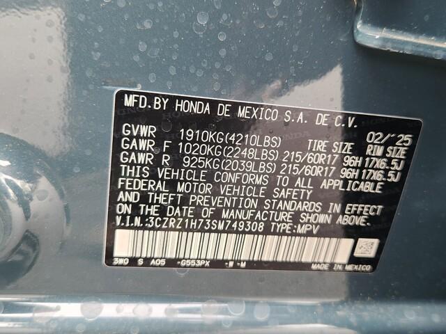 new 2025 Honda HR-V car, priced at $30,376