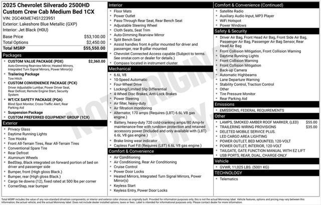 new 2025 Chevrolet Silverado 2500 car, priced at $47,745