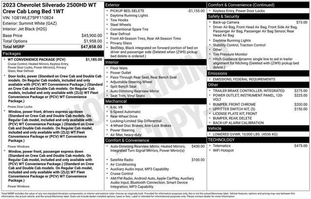new 2023 Chevrolet Silverado 2500 car, priced at $34,990