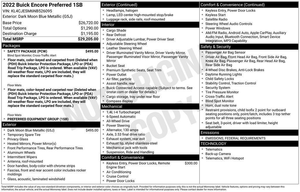 used 2022 Buick Encore car, priced at $13,990