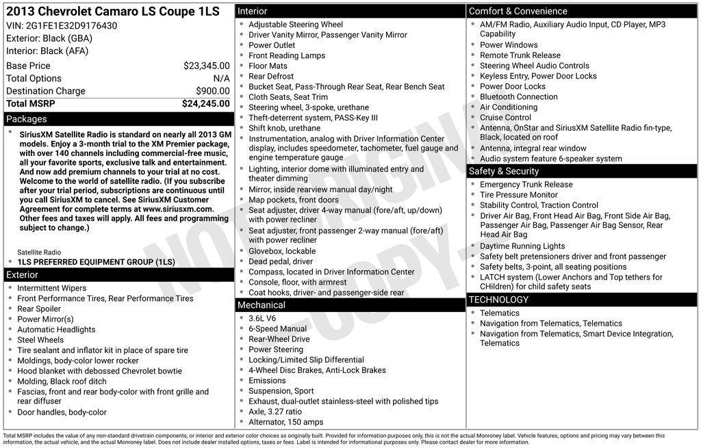 used 2013 Chevrolet Camaro car, priced at $7,990