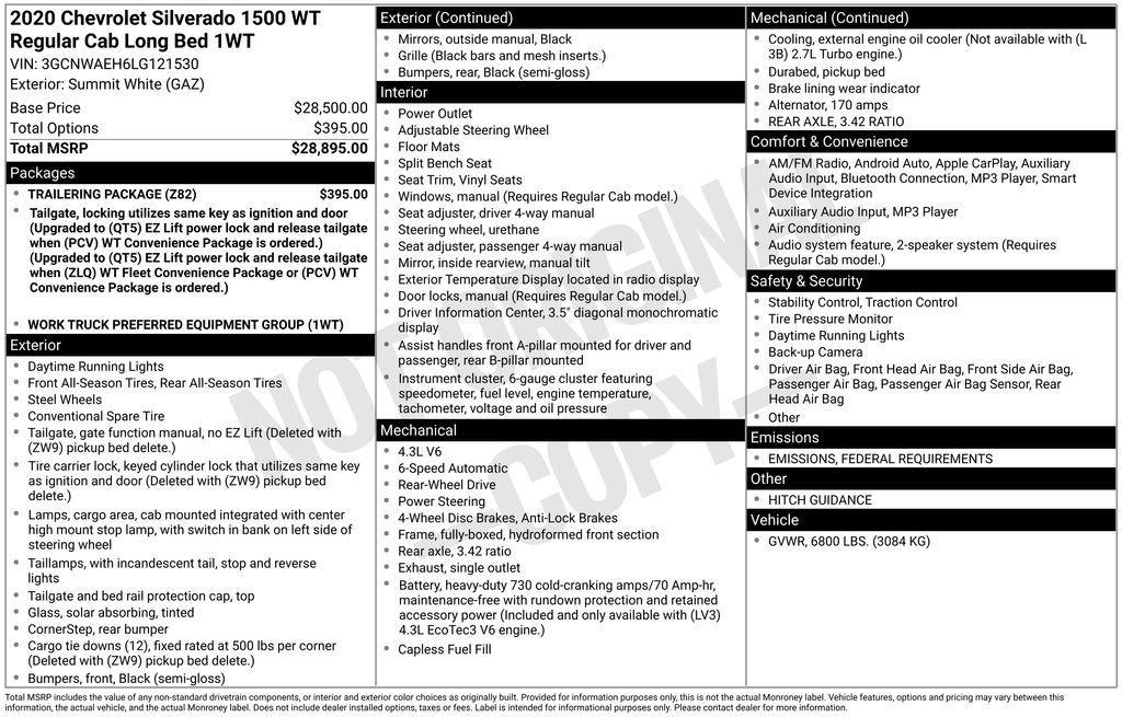 used 2020 Chevrolet Silverado 1500 car, priced at $19,990