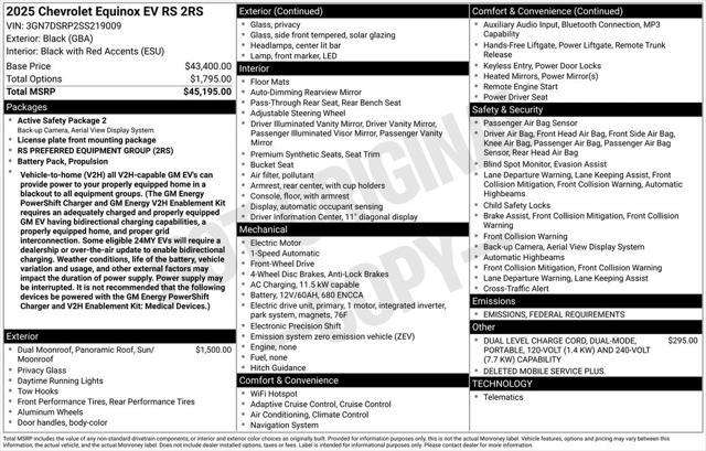 new 2025 Chevrolet Equinox EV car, priced at $37,090