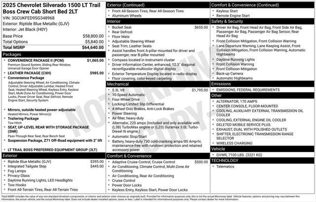 new 2025 Chevrolet Silverado 1500 car, priced at $49,085