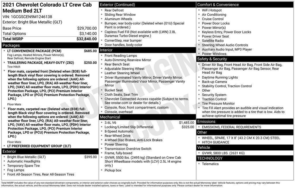 used 2021 Chevrolet Colorado car, priced at $21,990