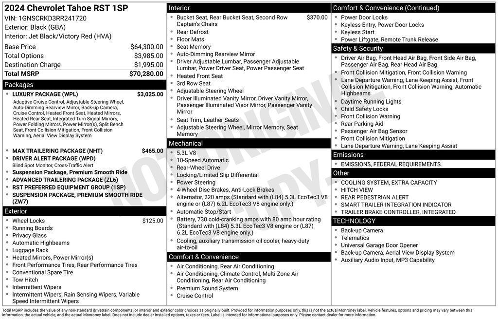 used 2024 Chevrolet Tahoe car, priced at $57,990