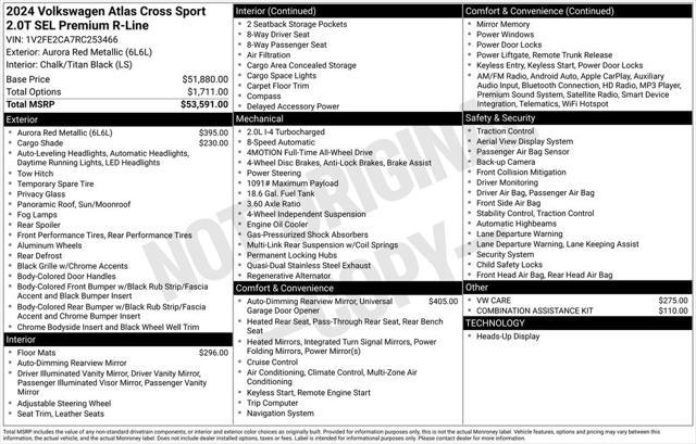 used 2024 Volkswagen Atlas Cross Sport car, priced at $39,990