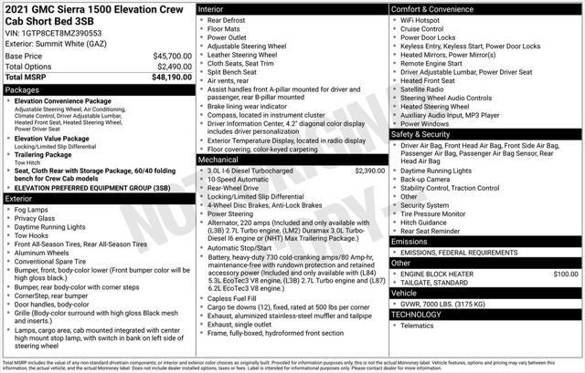 used 2021 GMC Sierra 1500 car, priced at $36,990