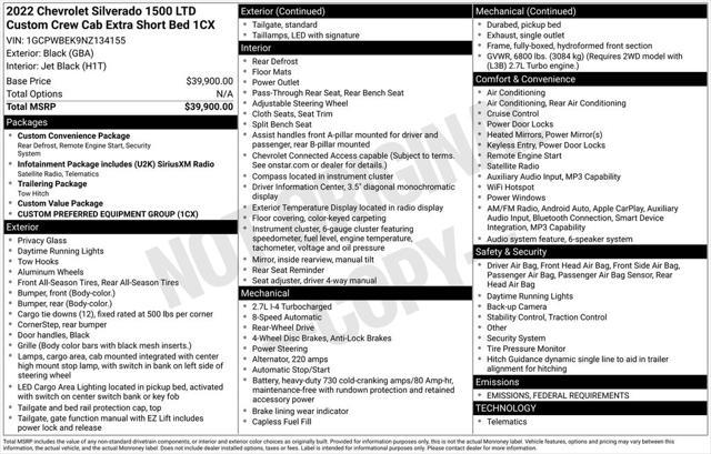 new 2022 Chevrolet Silverado 1500 car, priced at $33,095