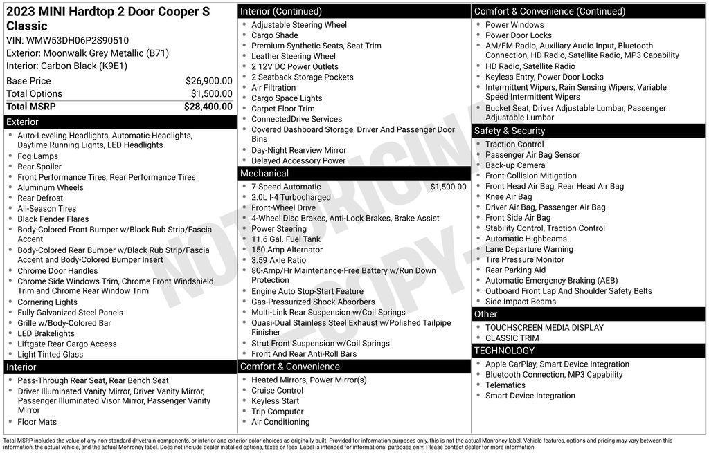 used 2023 MINI Hardtop car, priced at $22,990
