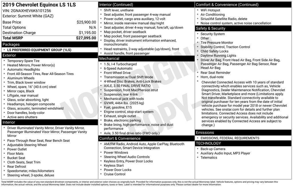 used 2019 Chevrolet Equinox car, priced at $11,490