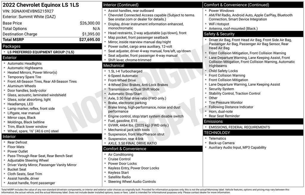 used 2022 Chevrolet Equinox car, priced at $12,490