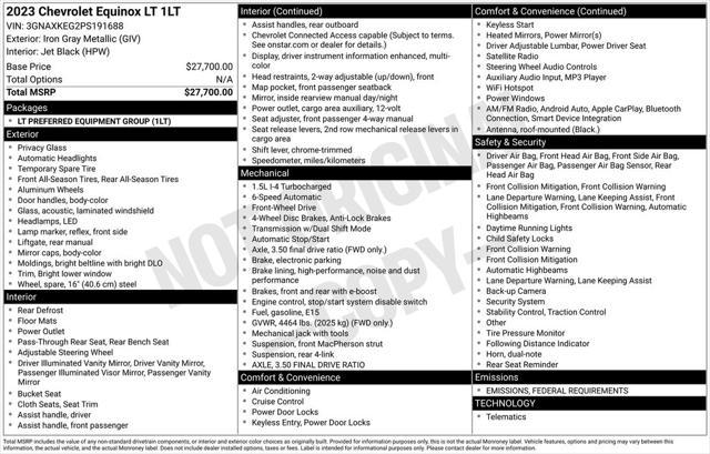 used 2023 Chevrolet Equinox car, priced at $19,990