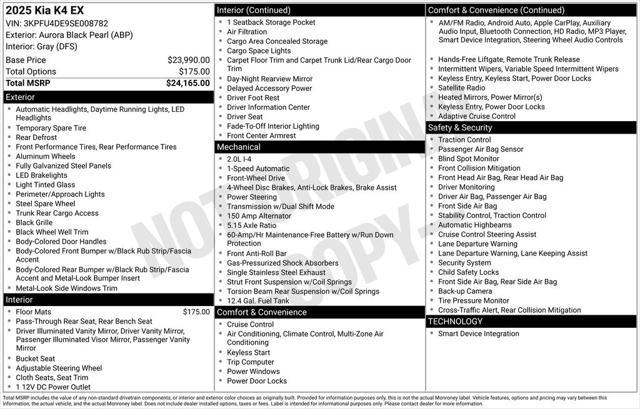 used 2025 Kia K4 car, priced at $21,990