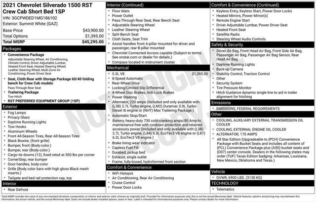used 2021 Chevrolet Silverado 1500 car, priced at $24,990