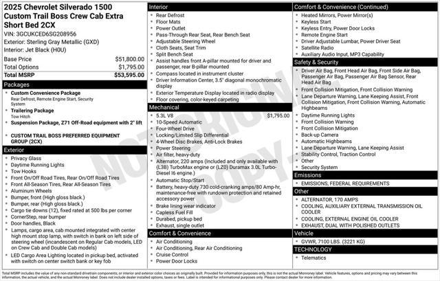 new 2025 Chevrolet Silverado 1500 car, priced at $38,590