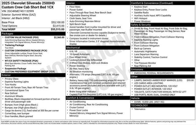 new 2025 Chevrolet Silverado 2500 car, priced at $47,010