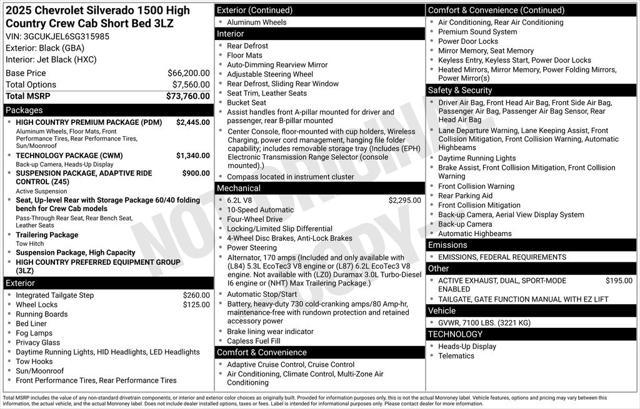 new 2025 Chevrolet Silverado 1500 car, priced at $59,455