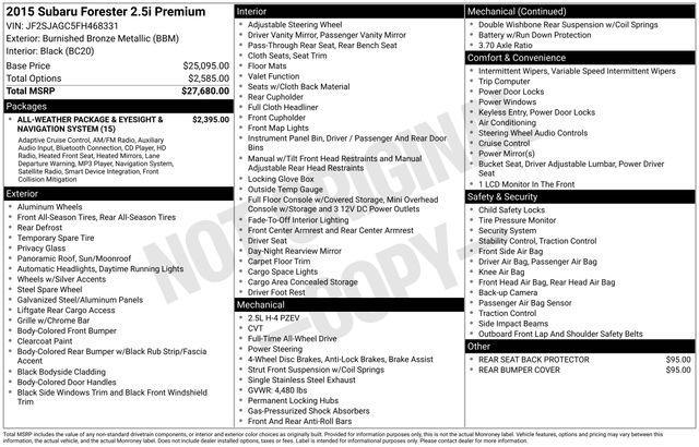 used 2015 Subaru Forester car, priced at $9,000