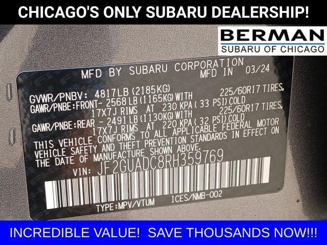 used 2024 Subaru Crosstrek car, priced at $27,325
