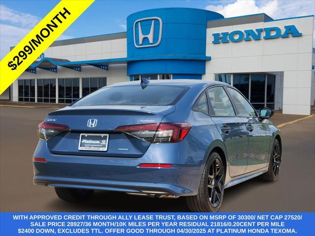 new 2025 Honda Civic Hybrid car, priced at $29,173
