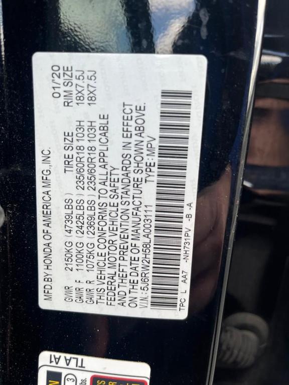 used 2020 Honda CR-V car, priced at $21,000