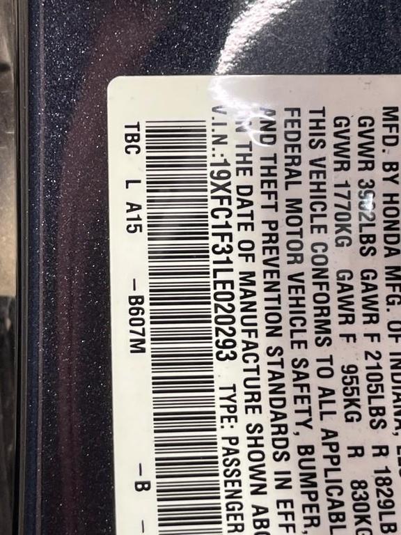 used 2020 Honda Civic car, priced at $23,000