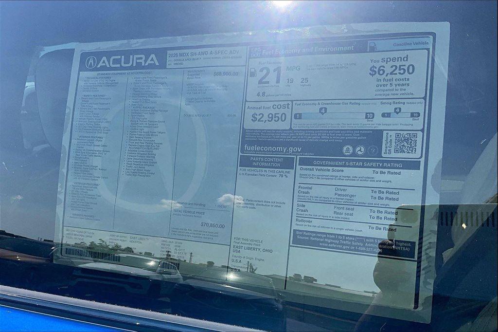 new 2026 Acura MDX car, priced at $71,749