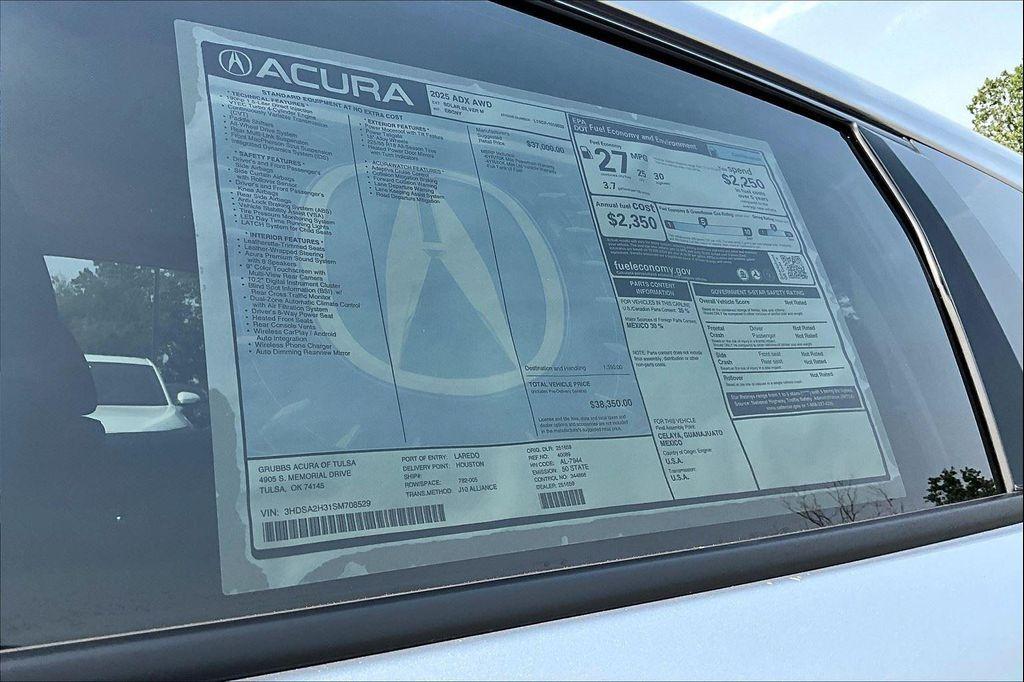 new 2025 Acura ADX car, priced at $39,249