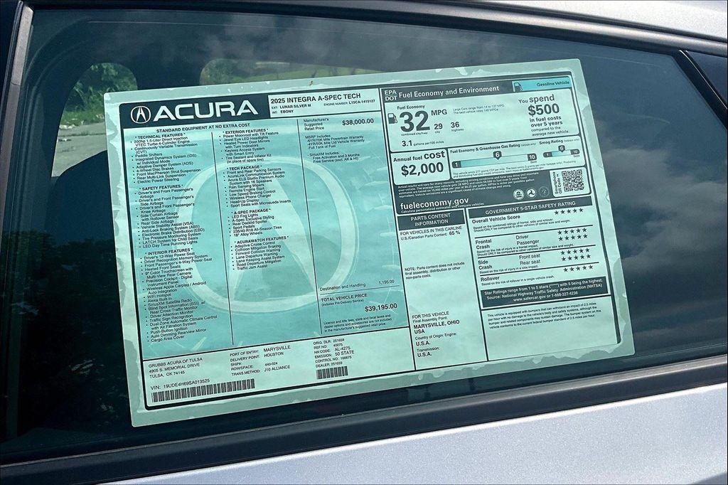 new 2025 Acura Integra car, priced at $40,094