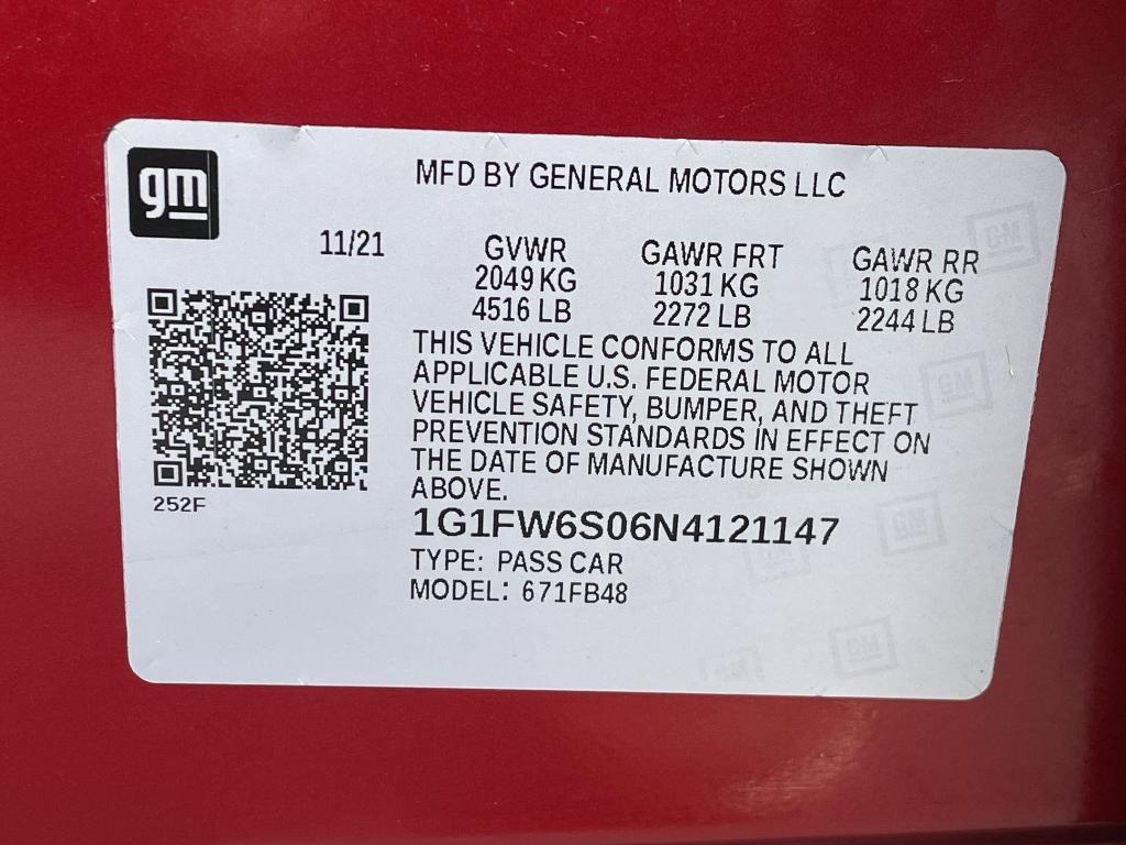 used 2022 Chevrolet Bolt EV car, priced at $19,450