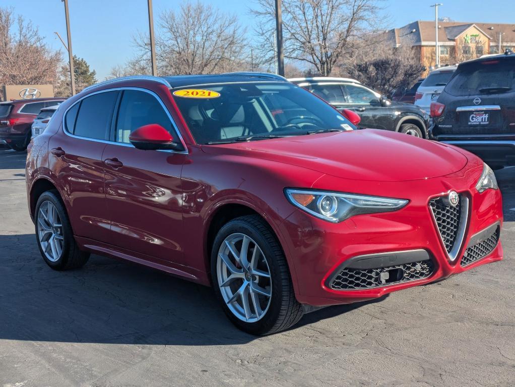 used 2021 Alfa Romeo Stelvio car, priced at $21,550