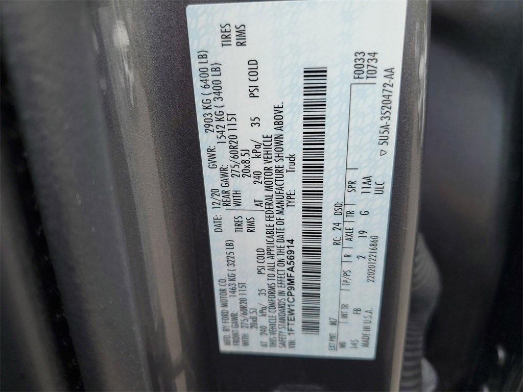 used 2021 Ford F-150 car, priced at $33,900