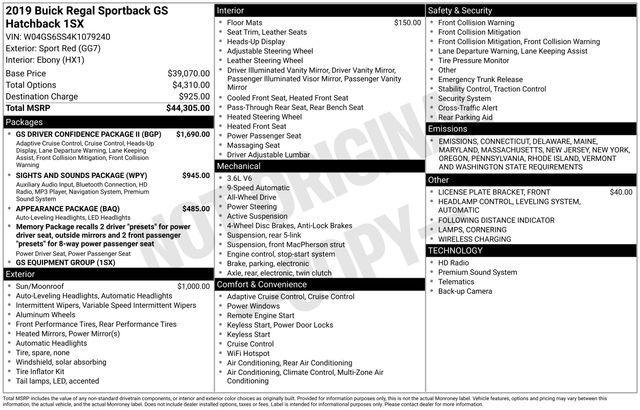 used 2019 Buick Regal Sportback car, priced at $26,895