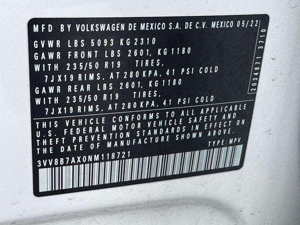 used 2022 Volkswagen Tiguan car, priced at $24,995