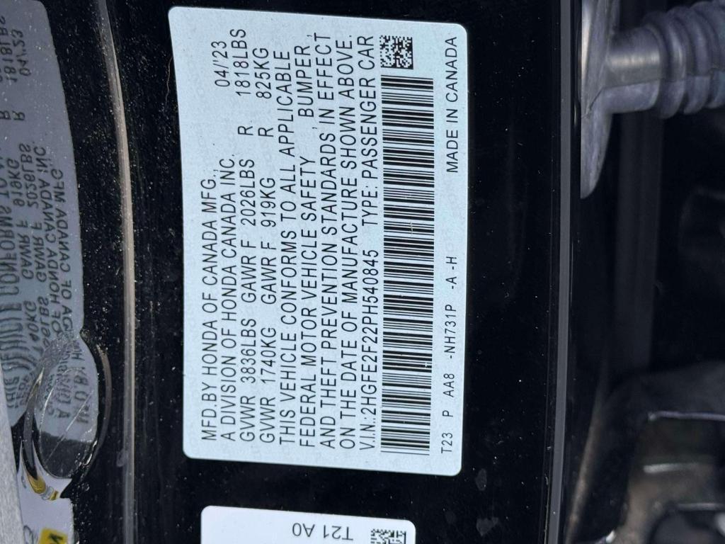 used 2023 Honda Civic car, priced at $23,995