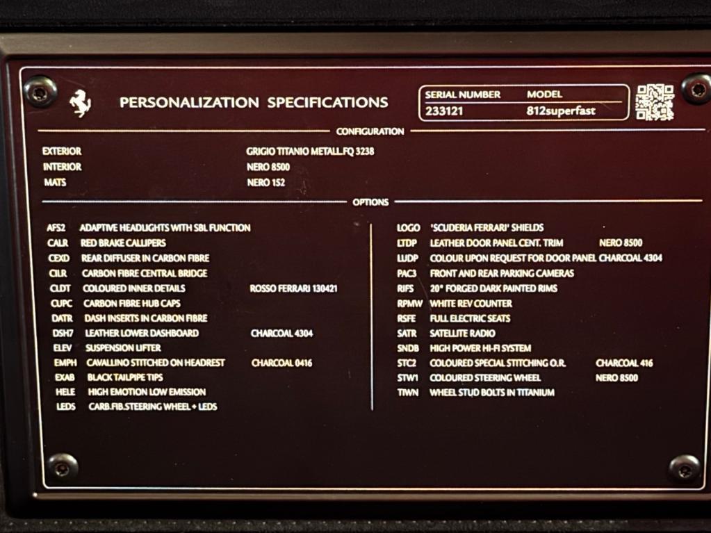 used 2018 Ferrari 812 Superfast car, priced at $349,999