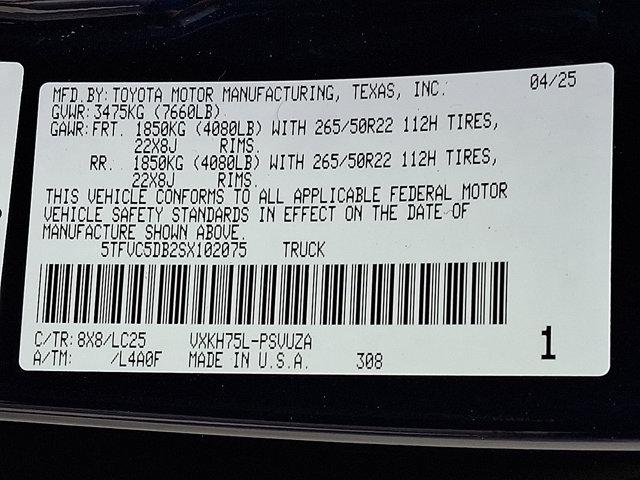 new 2025 Toyota Tundra car, priced at $84,023