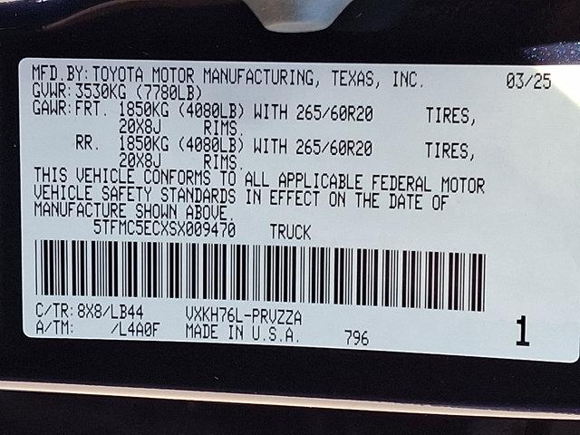 new 2025 Toyota Tundra car, priced at $77,119