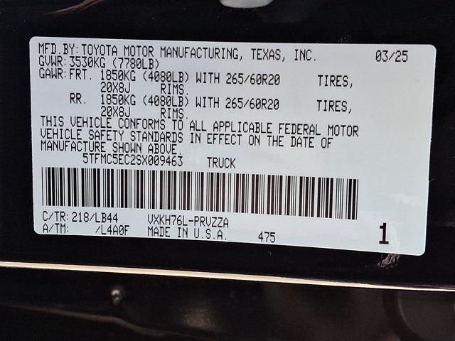 new 2025 Toyota Tundra car, priced at $77,189