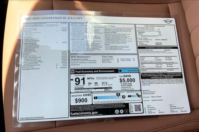 new 2025 MINI Countryman car, priced at $50,640