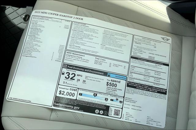 new 2025 MINI Hardtop car, priced at $35,560