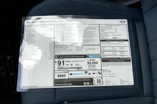 new 2025 MINI Countryman car, priced at $49,950